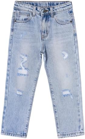 KIDSCOOL SPACE Baby Little Kids Jeans with Ripped Style