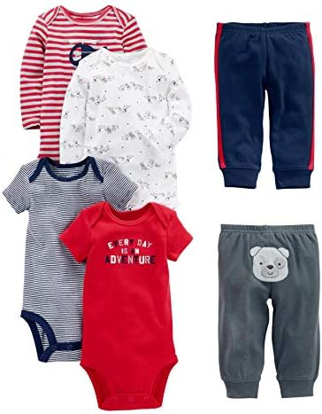 Simple Joys by Carters Baby Boys 6-Piece Bodysuits Pants Set