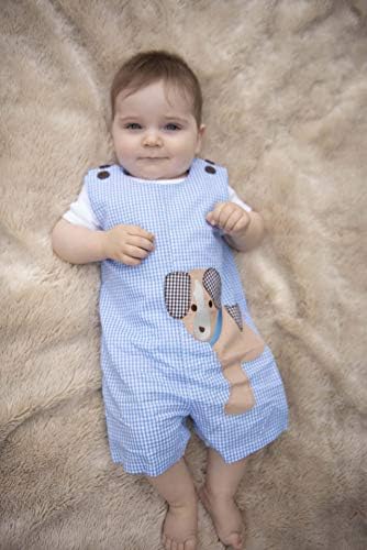 Adorable Lil Cactus Baby Boys Applique Overalls Romper
