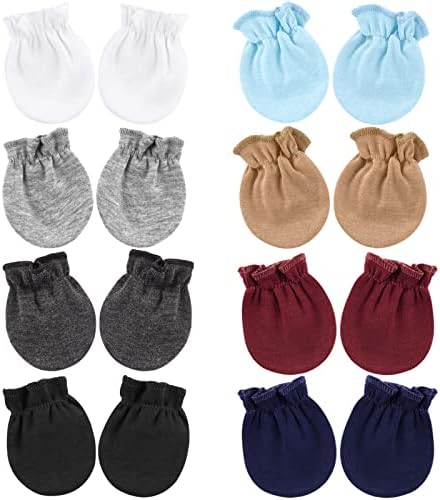 DRESHOW Newborn Baby Mittens 0-6 Months 8 Pair Set
