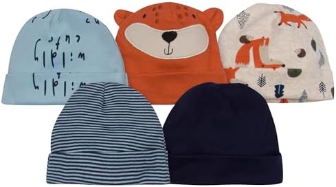 Gerber Baby 5-Pack Caps - Soft Cppy Collection
