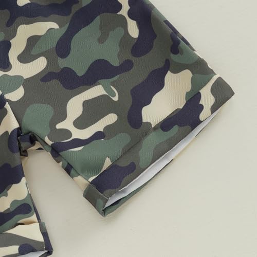 WDEHOW Trendy Toddler Kids Baby Boy Summer Outfits - 1T to 5T Camouflage Sets