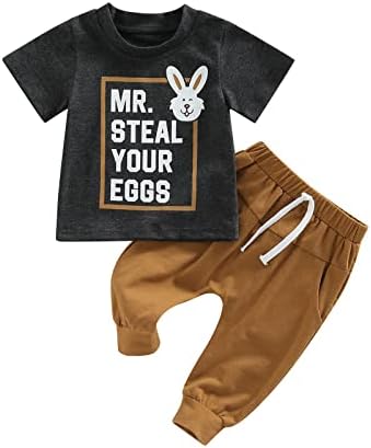 Yingisfitm Toddler Valentines Day Crewneck Sweatshirt and Pants Set for Boys