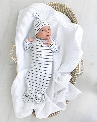 Perfect Gender-Neutral Newborn Gown Hat Set