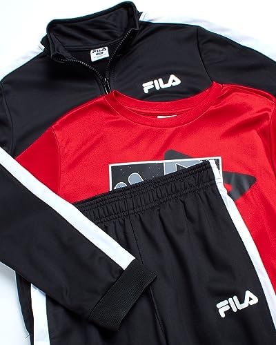 FILA Boys Athletic Tracksuit Set - 3-Piece Collection for Kids