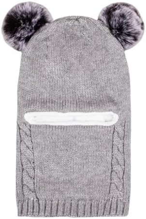 Toddlers Winter Bear Knitted Fleece Hat Set