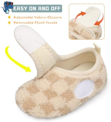 Warm Cozy Non-Slip Lightweight Toddler Slippers