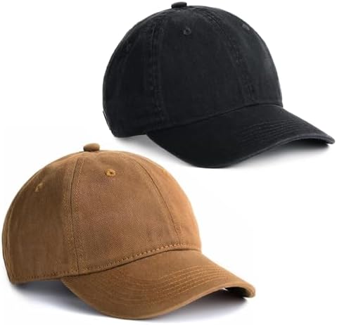 FURTALK Toddler Baseball Hat Kids Boys Adjustable Washed Cotton Baseball Cap with Ponytail
