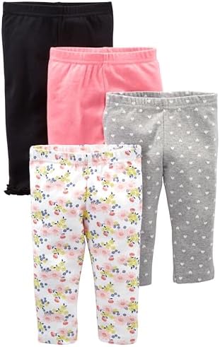 Simple Joys by Carters Baby Girls 4-Pack Pants - Everything Pampers and Protects