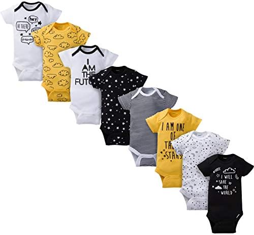 Gerber Baby 8-Pack Soft Easy-Change Onesies