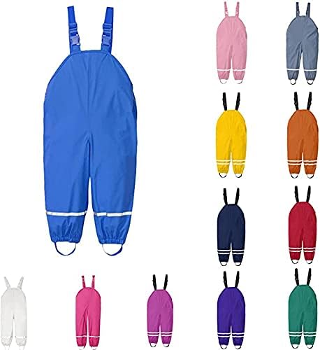 Kids Waterproof Suspender Rain Pants