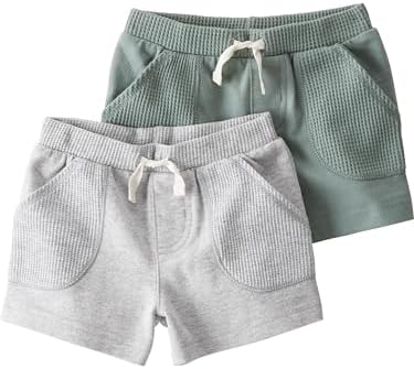 Little Planet by Carters Unisex 2-Pack Waffle Knit Stripes