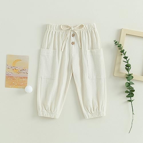 Soft Cotton Linen Joggers for toddlers