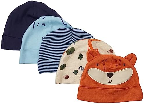 Gerber Baby 5-Pack Caps - Soft Cppy Collection