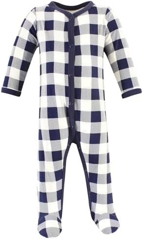 Hudson Baby Unisex Baby Cotton Sleep and Play bodysuit and bandana bib set