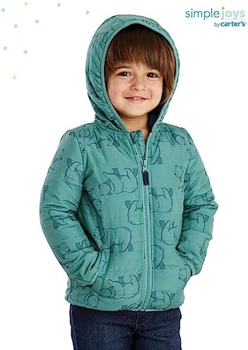 Carters Simple Joys Baby Boys Puffer Jacket Cozy Warm