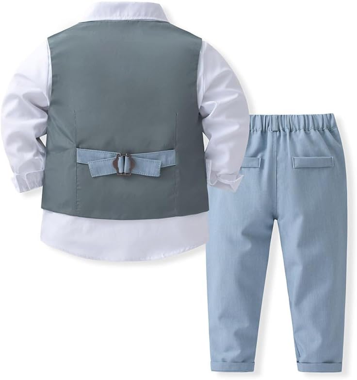 Perfect 4-Piece Baby Boy Outfit with Bowtie