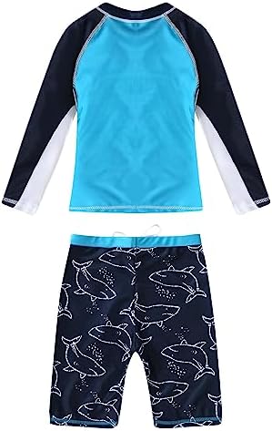 Premium 2-Piece Toddler Boys Rashguard Swim Set UPF 50 Soft Durable