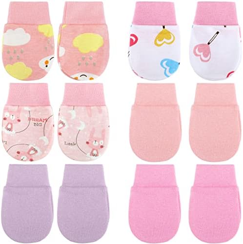 6 Pairs Unisex Cotton Baby Mittens