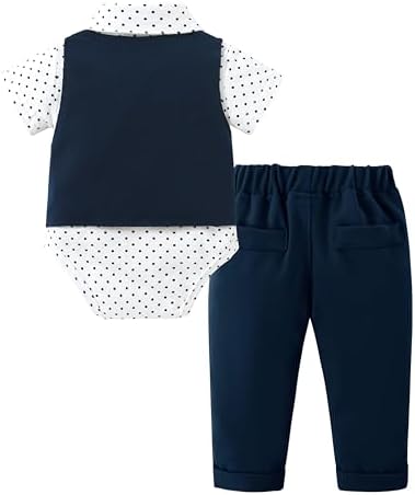 YALLETInfant Boys 4-Piece Suits for Weddings Baptisms More