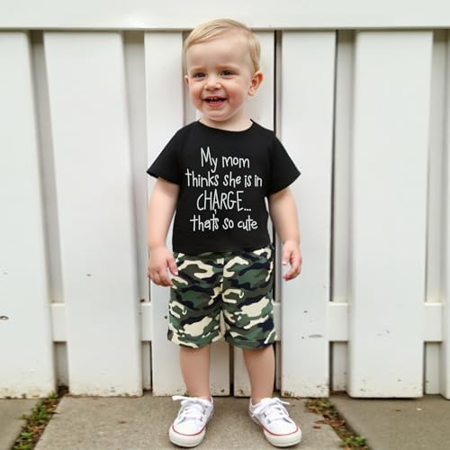 WDEHOW Trendy Toddler Kids Baby Boy Summer Outfits - 1T to 5T Camouflage Sets