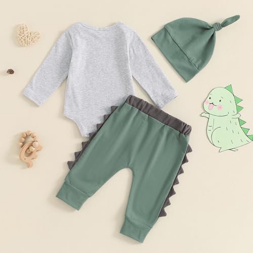 Newborn Boy Dinosaur Romper Set Trendy Cozy for Little Brooks