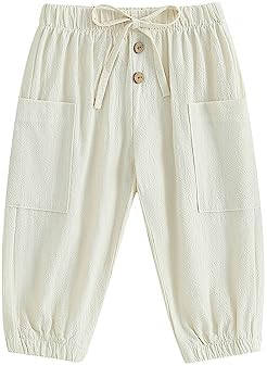 Soft Cotton Linen Joggers for toddlers