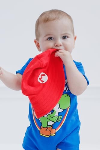 Super Mario Mario Yoshi Romper Sun Hat