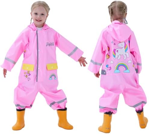 Fewlby Safe Dry Toddler Rain Coats for Kids