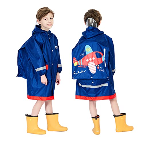 Fewlby Kids waterproof raincoat with reflective features for rainy days
