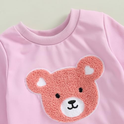 Fall Winter Toddler Bear Sweater Pants Set