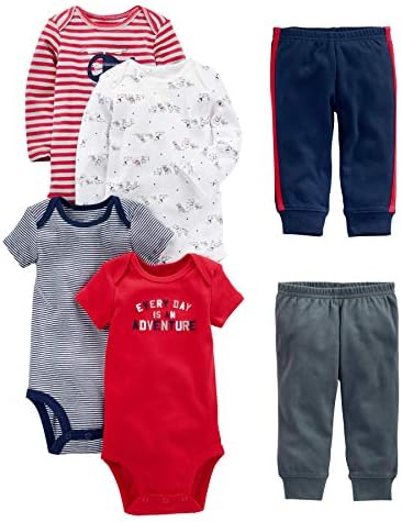 Simple Joys by Carters Baby Boys 6-Piece Bodysuits Pants Set