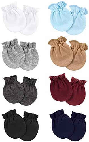 DRESHOW Newborn Baby Mittens 0-6 Months 8 Pair Set