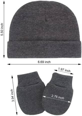 Cute Baby Hats with Scratch mittens Set for Newborn