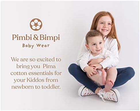 PimbiBimpi Premium Pima Cotton Unisex Baby Pants - Soft Stretchy and Comfortable