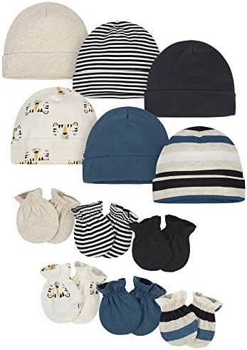 Onesies Brand Unisex Baby 12-Piece Cap and Mitten Set