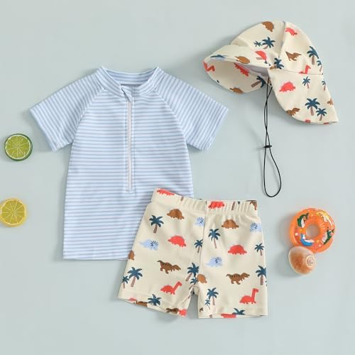 DuAnyozu Baby Boys 3-Piece Rash Guard Swim Set