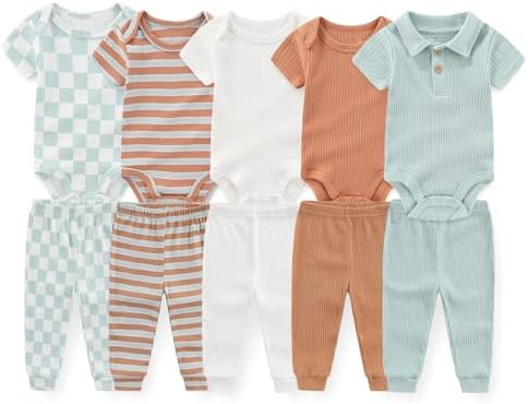JELYLOVE Unisex Baby Ponies Pants Sets Soft Cotton for Newborns