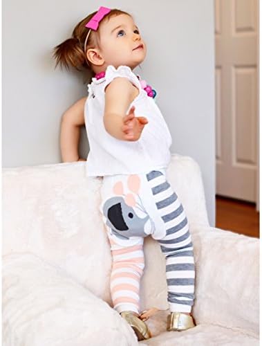 Doodle Pants Leggings Blue Rainbow Pink Elephant