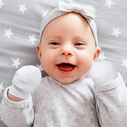 9-Pair No-Scratch Cotton Gloves for Newborn Boys and Girls