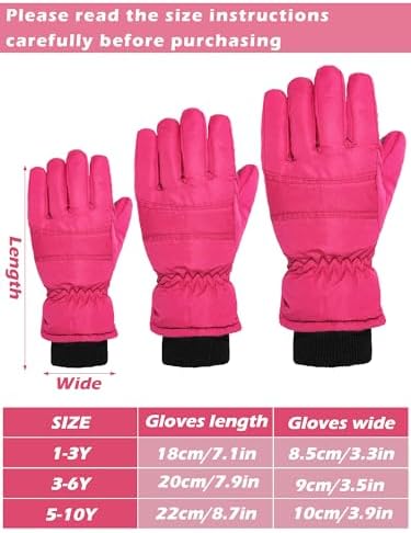 Boao Kids Winter Ski Gloves