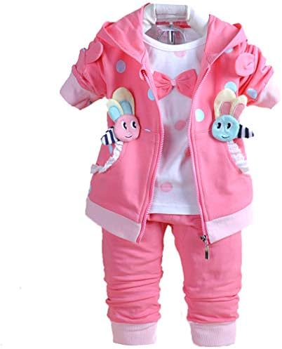High-Quality Baby Girl 3-Piece Pj Set with Cute Design
