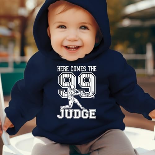 Here Comes The Judge 99 Adorable NY Baseball Toddler Hoodie