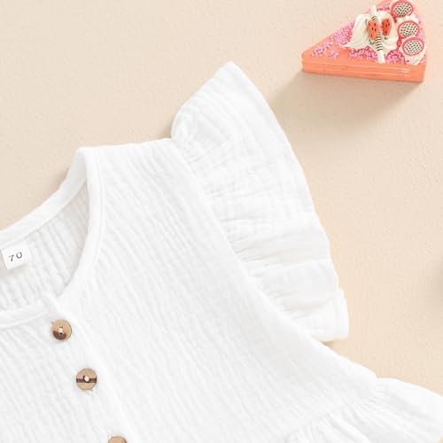BemeyourBBs Summer Toddler Ruffle Sleeveless Top and Bloomers Set