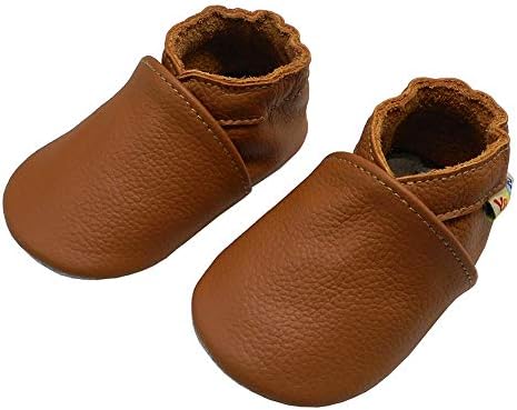 YALION Soft Leather Baby Slip-On Moccasins for Toddlers
