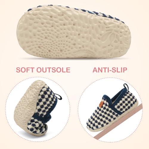 Lefflow Toddler Slippers for Boys Girls Lightweight Comfortable House Shoes
