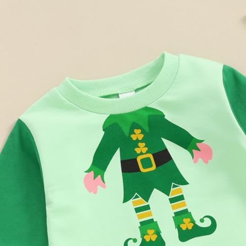 First Saint Patricks Day Irish-Theme Baby Boy Romper with Stripe Leg Warmer