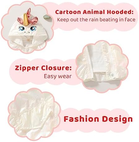 YOUNGER TREE Toddler Cartoon Duck Raincoat