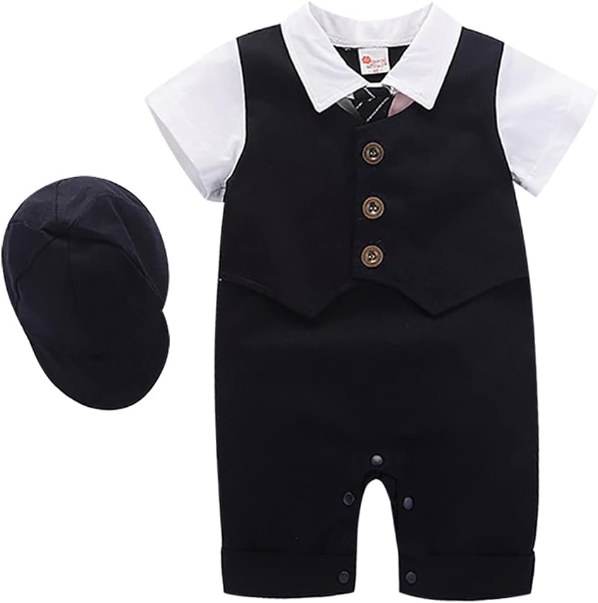 Baby Boy Romper Tuxedo