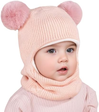 Kids Warm Winter Hat Scarf Set for Toddler